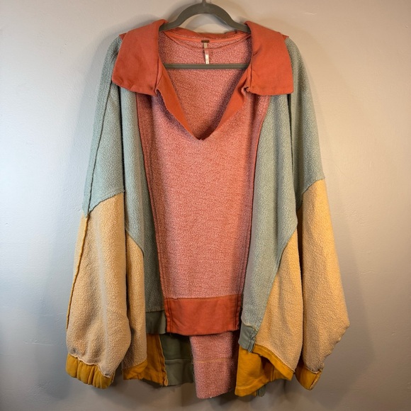 Free People Sweaters - Free People Sidewalk Colorblock Sweatshirt XL